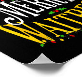 Verry Merry Waitress Weihnachtsserver Paja Poster (Ecke)