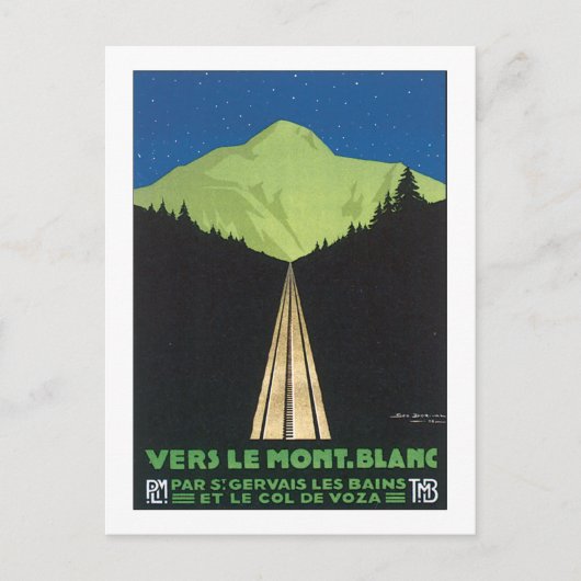 Vers le Mont Blanc Postkarte (Vorderseite)