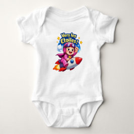 Vers les Étoiles Cute Baby Astronaut Illustration Baby Strampler