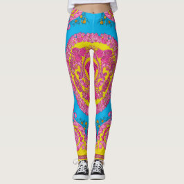 Versace farbenfrohe rosa blaue Barocco Kollektion Leggings