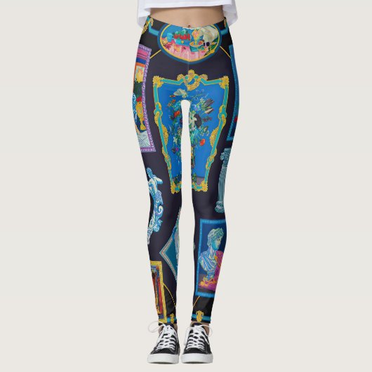 Versace picasso Collection muster Leggings (Vorderseite)