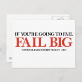 Versag Big (National Failures Day) Postkarte (Vorne/Hinten)