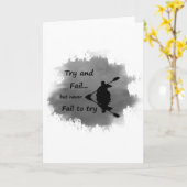 Versag niemals Motivierend Zitat mit Silhouette zu Karte (Gelbe Blume)