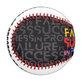 Versagen ist Erfolg bei Motivierend Zitaten. Baseball (Vorderseite Links)