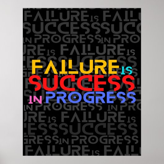 Versagen ist Erfolg bei Motivierend Zitaten. Poster (Vorne)