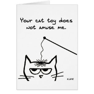 Versagte Katzen-Spielwaren - lustige Katzen-Karte