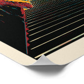 Versailles château Illustration Frankreich Postcar Poster (Ecke)