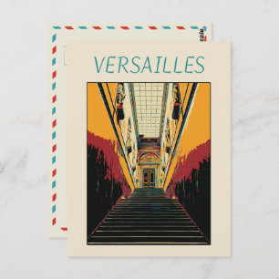 Versailles château Illustration Frankreich Postcar Postkarte