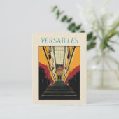Versailles château Illustration Frankreich Postcar Postkarte (Stehend Vorderseite)