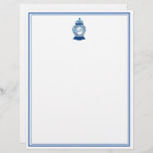 Versailles Chinoiserie Ginger Jar Monogram A Briefbogen (Vorne/Hinten)