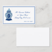 Versailles Chinoiserie Ginger Jar Monogram V Visitenkarte (Vorne/Hinten)