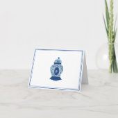 Versailles Chinoiserie Ginger Jar Monogram W Dankeskarte (Vorderseite)