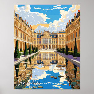 Versailles France Art Vintage Reise Illustration Poster
