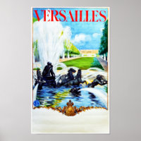 Versailles, Frankreich, Vintage Travel Poster