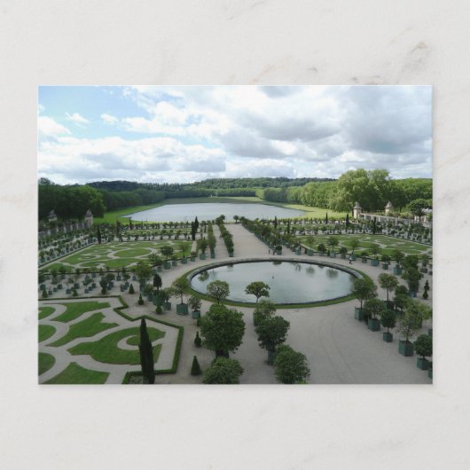 Versailles Gardens Pools Orangerie Frankreich Post Postkarte (Vorderseite)