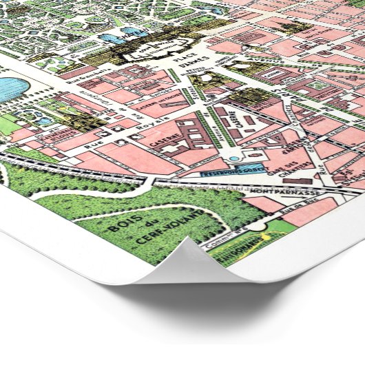Versailles Map Poster (Ecke)