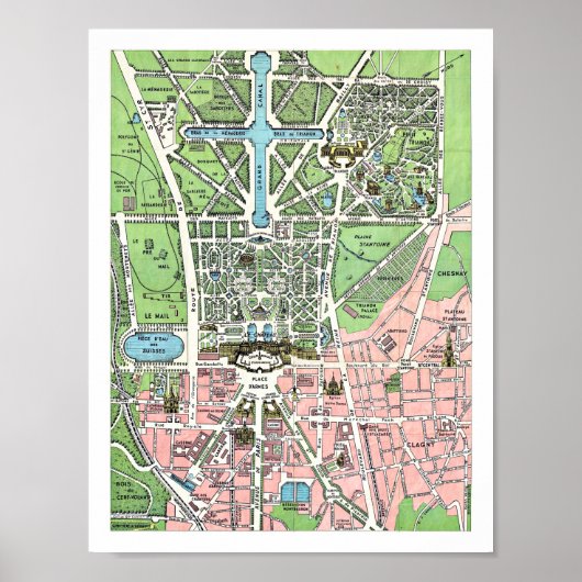 Versailles Map Poster (Vorne)