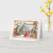Versailles Marie Antoinette Elegance Collage Karte (Gelbe Blume)