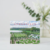 Versailles Palace Gardens Blick auf Postkarte (Stehend Vorderseite)