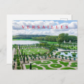 Versailles Palace Gardens Blick auf Postkarte (Vorne/Hinten)