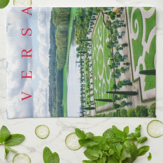 Versailles Palace Gardens Teetuch Geschirrtuch (Gefaltet)