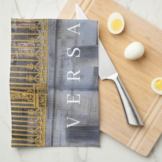 Versailles Palace Geländer Blick Teetuch Geschirrtuch (Viertel Falte)