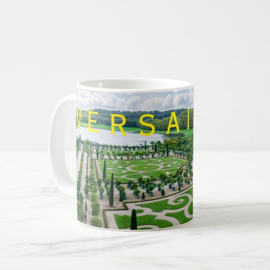 Versailles-Palast-Garten-Tasse Kaffeetasse (Vorderseite Links)