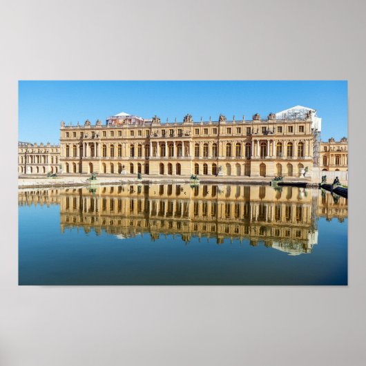 Versailles Palast und Reflexion in einem Teich Poster (Vorne)
