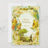 Versailles Pfauengarten Hochzeit oder Veranstaltun Einladung (Vorderseite)