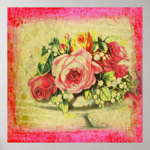 Versailles Roses Large Poster Print