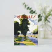 Versailles Vintage Travel Poster Zurück Postkarte (Stehend Vorderseite)