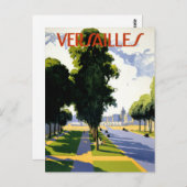 Versailles Vintage Travel Poster Zurück Postkarte (Vorne/Hinten)