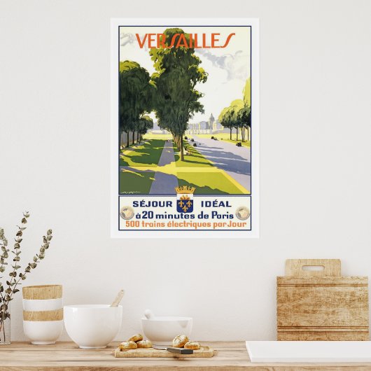 Versailles Vintages französisches Reiseplakat Poster (Küche)