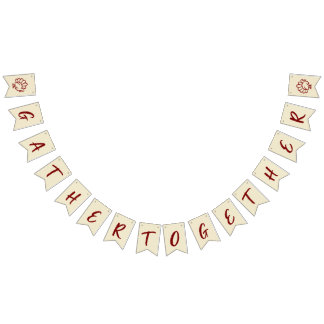 Versammeln Sie sich Rustic Thanksgiving Truthahn Wimpelkette