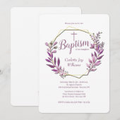 Versammelt religiöse Einladungen (pink) (Vorne/Hinten)