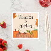 Versammelt und dankt euch für einen Erntedank Serviette (Beispiel)