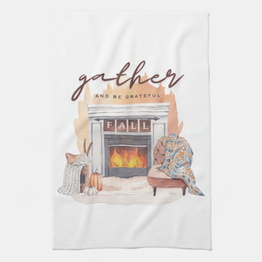 Versammelt und seid dankbar, die Ansammlung Geschirrtuch (Vertikal)