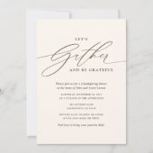 Versammle und sei dankbar, Freundschaft Brown Einladung (Vorderseite)