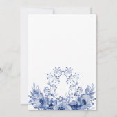 Versammlung bei Blue Indigo Hochzeit Einladung (Rückseite)