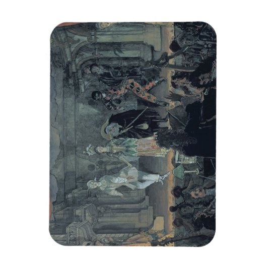 Versammlung der Freien Masons vor der Einleitung e Magnet (Vertikal)