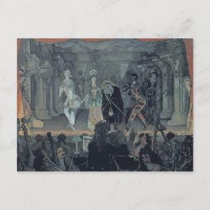 Versammlung der Freien Masons vor der Einleitung e Postkarte