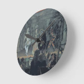 Versammlung der Freien Masons vor der Einleitung e Runde Wanduhr (Winkel)