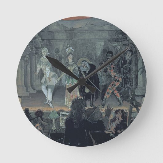 Versammlung der Freien Masons vor der Einleitung e Runde Wanduhr (Vorderseite)