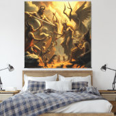 „Versammlung der uralten Götter“ Leinwanddruck (Insitu (Schlafzimmer))