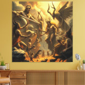 „Versammlung der uralten Götter“ Leinwanddruck (Insitu (Wohnzimmer))