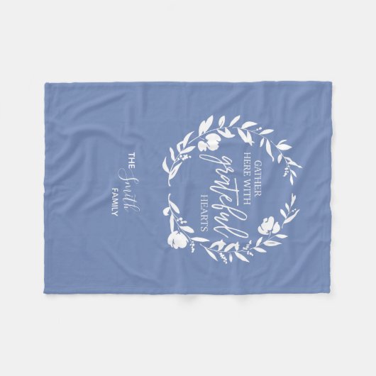 Versammlung hier mit dankbaren Herzen Fleecedecke (Vorderseite (Horizontal))