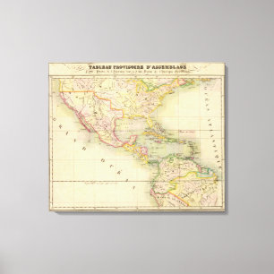 Versammlung Karte Amerikas Leinwanddruck