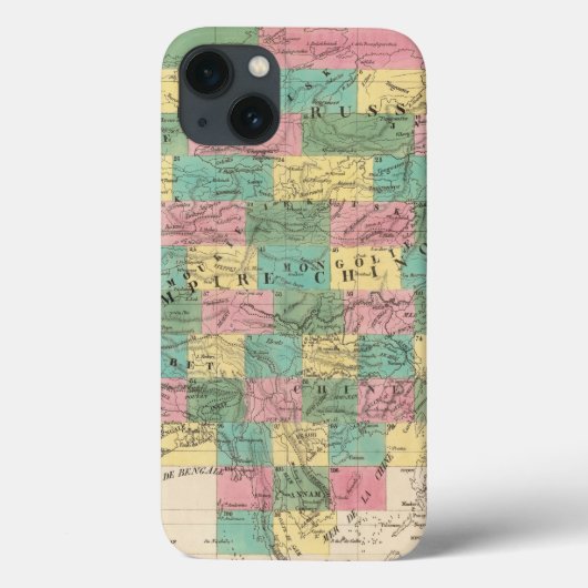 Versammlungs-Karte von Asien Case-Mate iPhone Hülle (Rückseite)