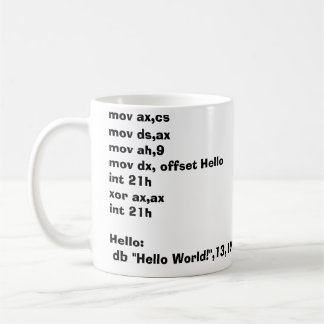 Versammlungsteilnehmer-Tasse HelloWorld! Kaffeetasse