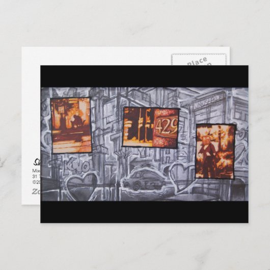 Versand auf der Postkarte der Dritten Straße (Vorne/Hinten)